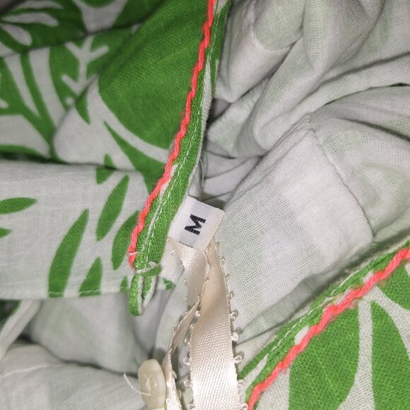 Uncle Frank green white floral dress size medium cottagecore dainty - Picture 6 of 6